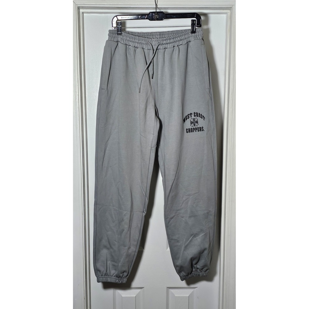 West Coast Choppers Oversized Iron Heavyweight Sweatpants Size Large Steel Gray